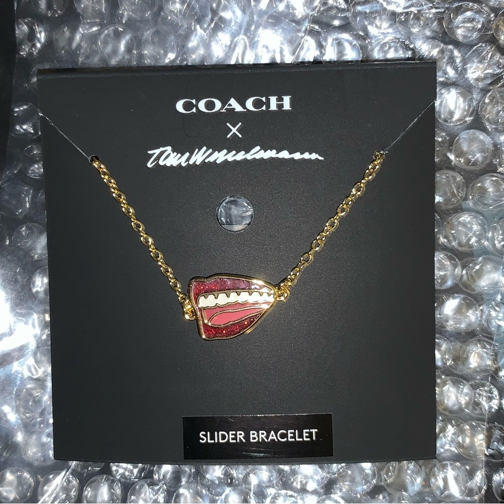 NEW! COACH x TOM WESSELMAN Lips Slider Bracelet, NWT, GORGEOUS! - Picture 10 of 11